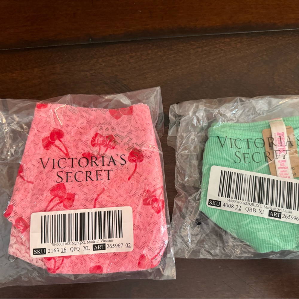 PINK bikini bottoms (2) size XL